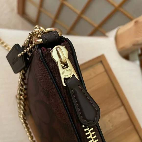 Coach Signature Canvas Nolita 19 in IM/Oxblood Multi - Picture 6 of 16